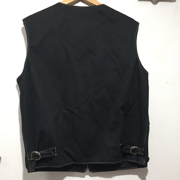 VINTAGE PLAIN & SIMPLE LEATHER VESTS SIZE M - Picture 3 of 8